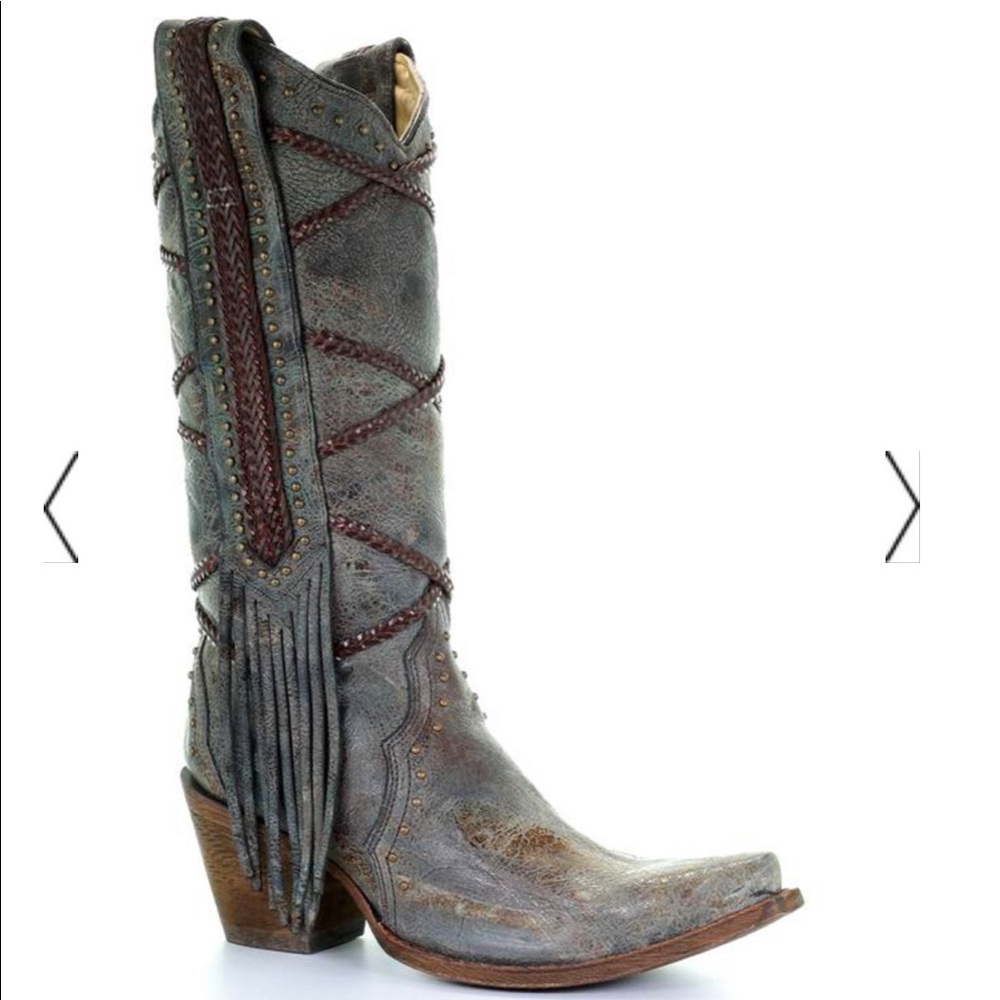 Corral Braided Fringe Cowboy Cowgirl Boots